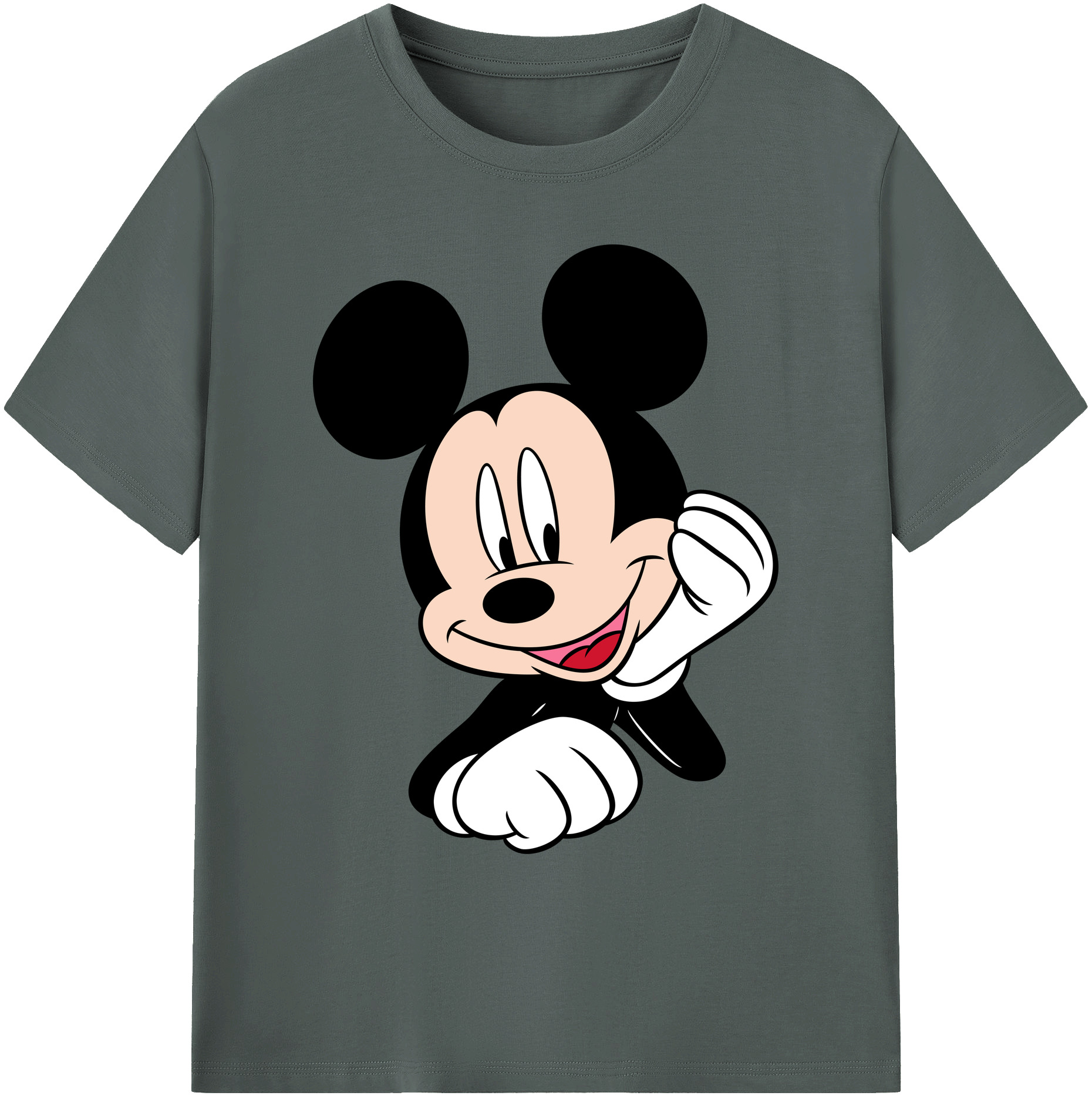 ミッキーマウス Mickey Mouse 綿100％ メンズ半袖Tシャツ｜肌触りやわらか＆通気性